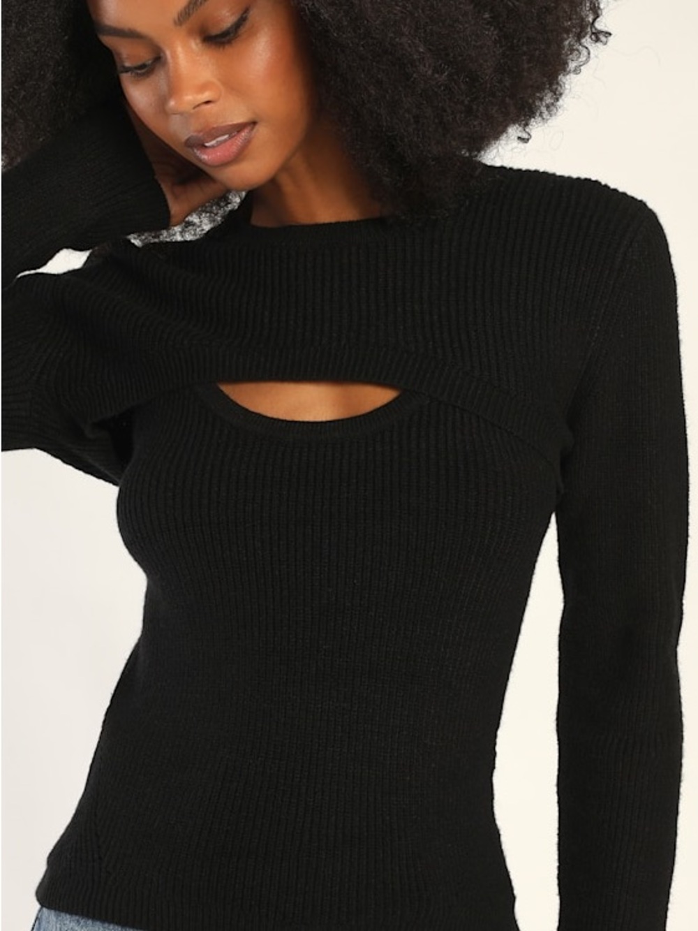 Lulus Cozy Babe Black Knit Tank Top And Shrug Sweater Set - Size M